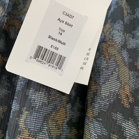 Toast Aya Silk Maxi Skirt Size UK 14 Chiffon Patterned Floaty NEW RRP £155 - Picture 6 of 11